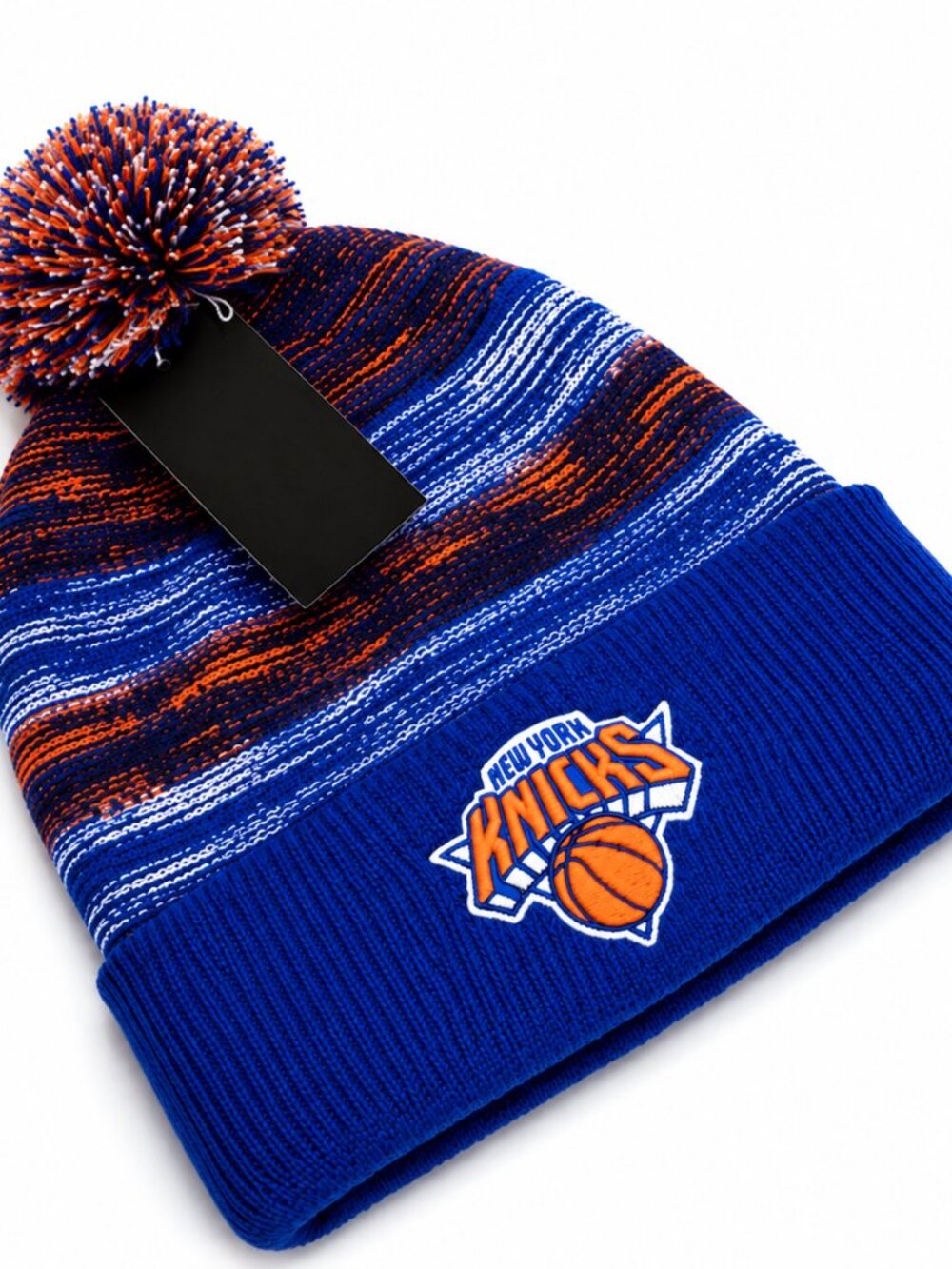 New York Knicks Ultra Game NBA Pom Pom Beanie – Blue & Orange | New With Tags